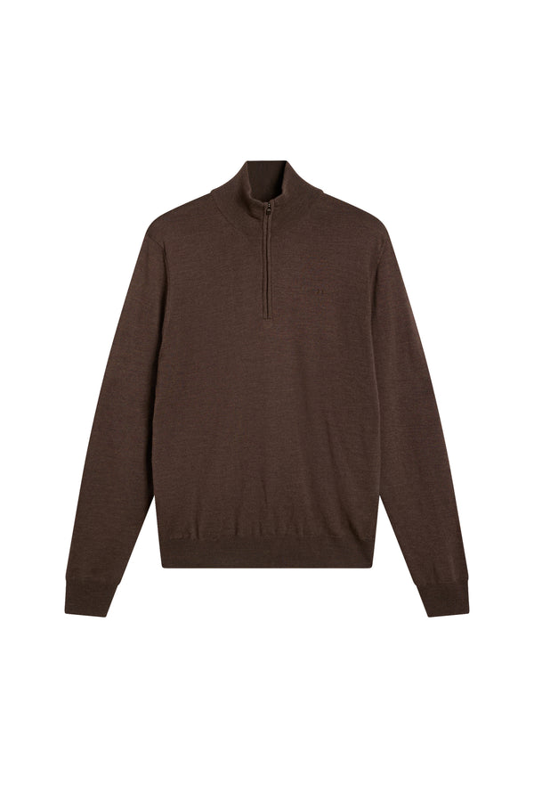 Kiyan Quarter Zip Sweater / Seal Brown Melange