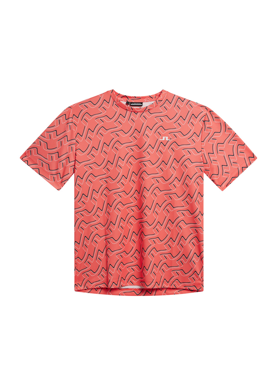 Ade Print T-shirt / Outline Bridge Wave Coral