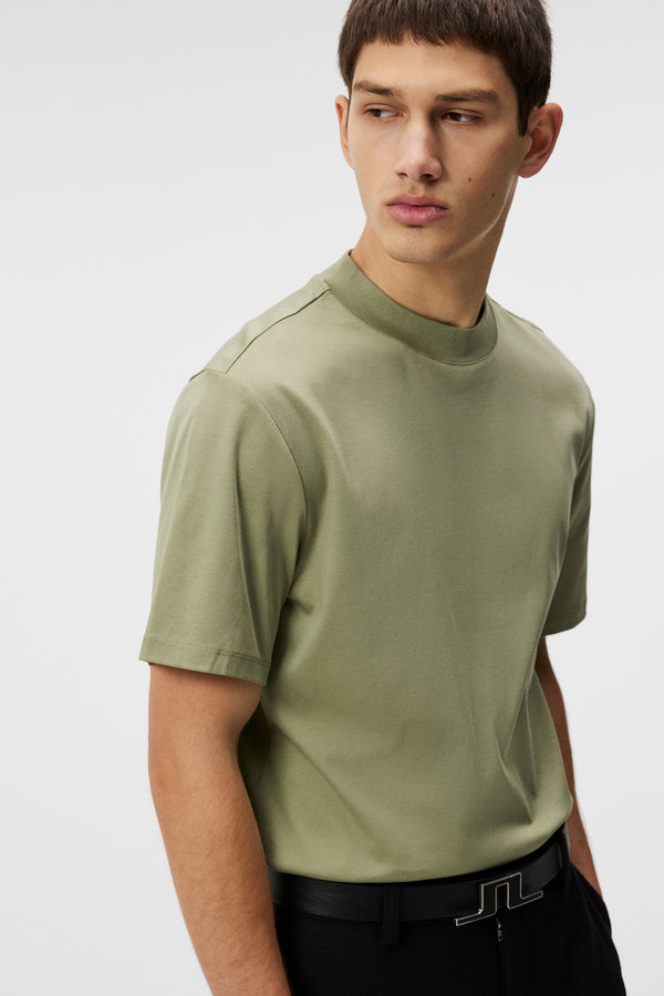 Ace Mock Neck T-shirt / Oil Green