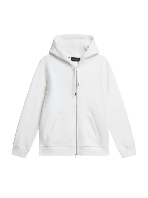 W Alpha Zip Hood / White