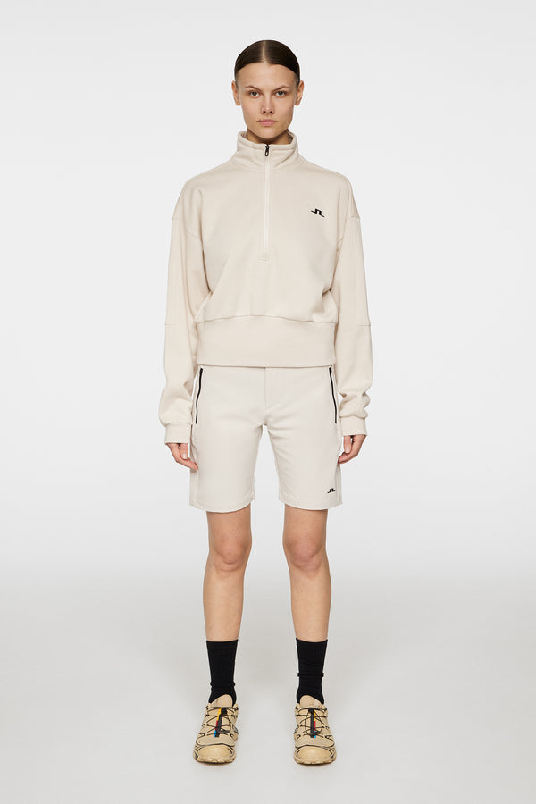 Lucia Zip Mock Neck / Moonbeam