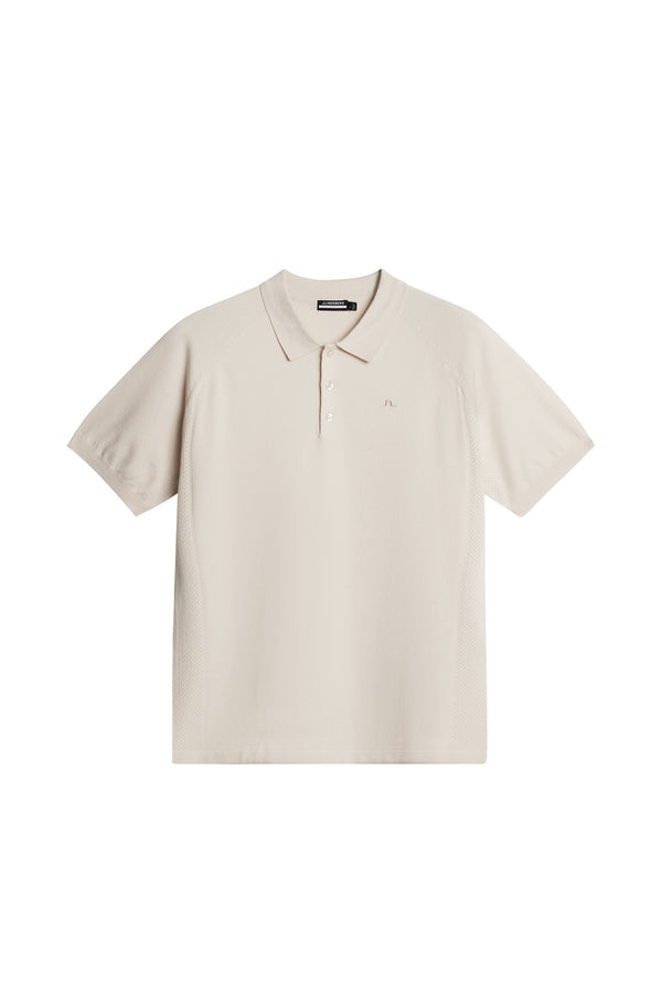 Martines Knitted Polo Shirt / Moonbeam