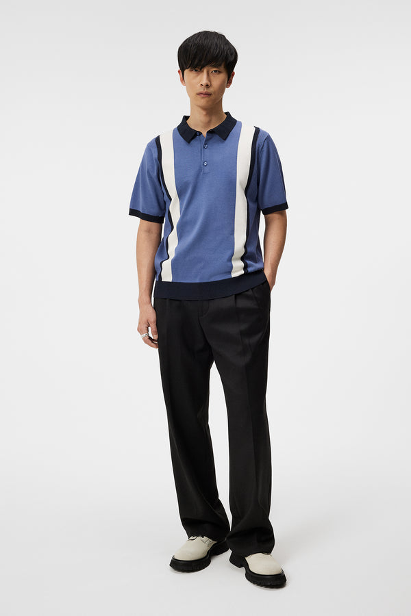 Reymond Stripe Polo / Bijou Blue