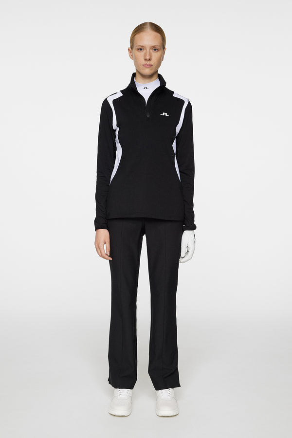 Mae Quarter Zip Mid Layer / Black