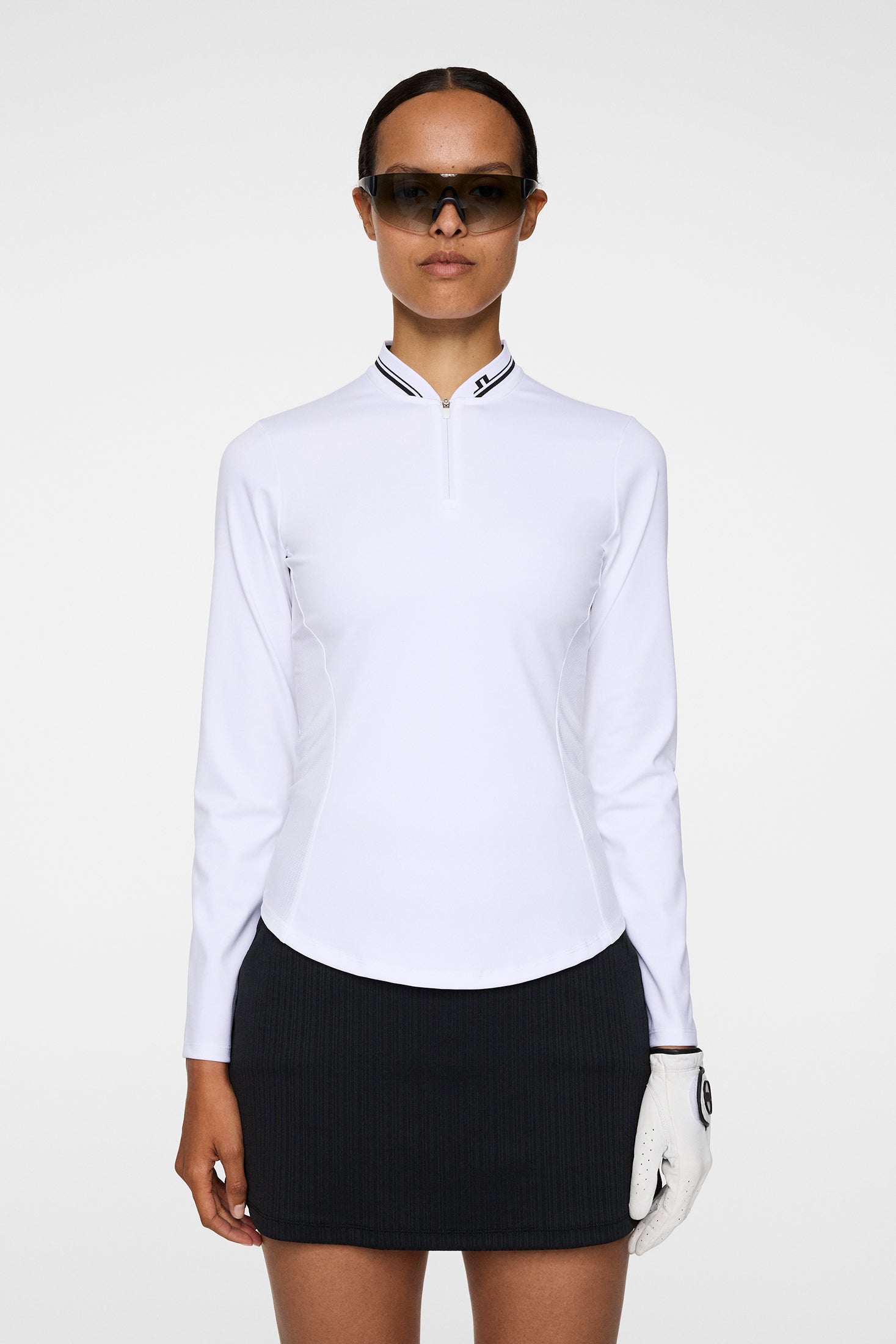 Harper Quarter Zip Mid Layer / White | J.Lindeberg Official