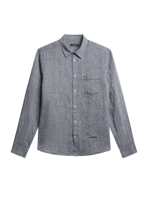 Slim LS Linen Melange Shirt / JL Navy