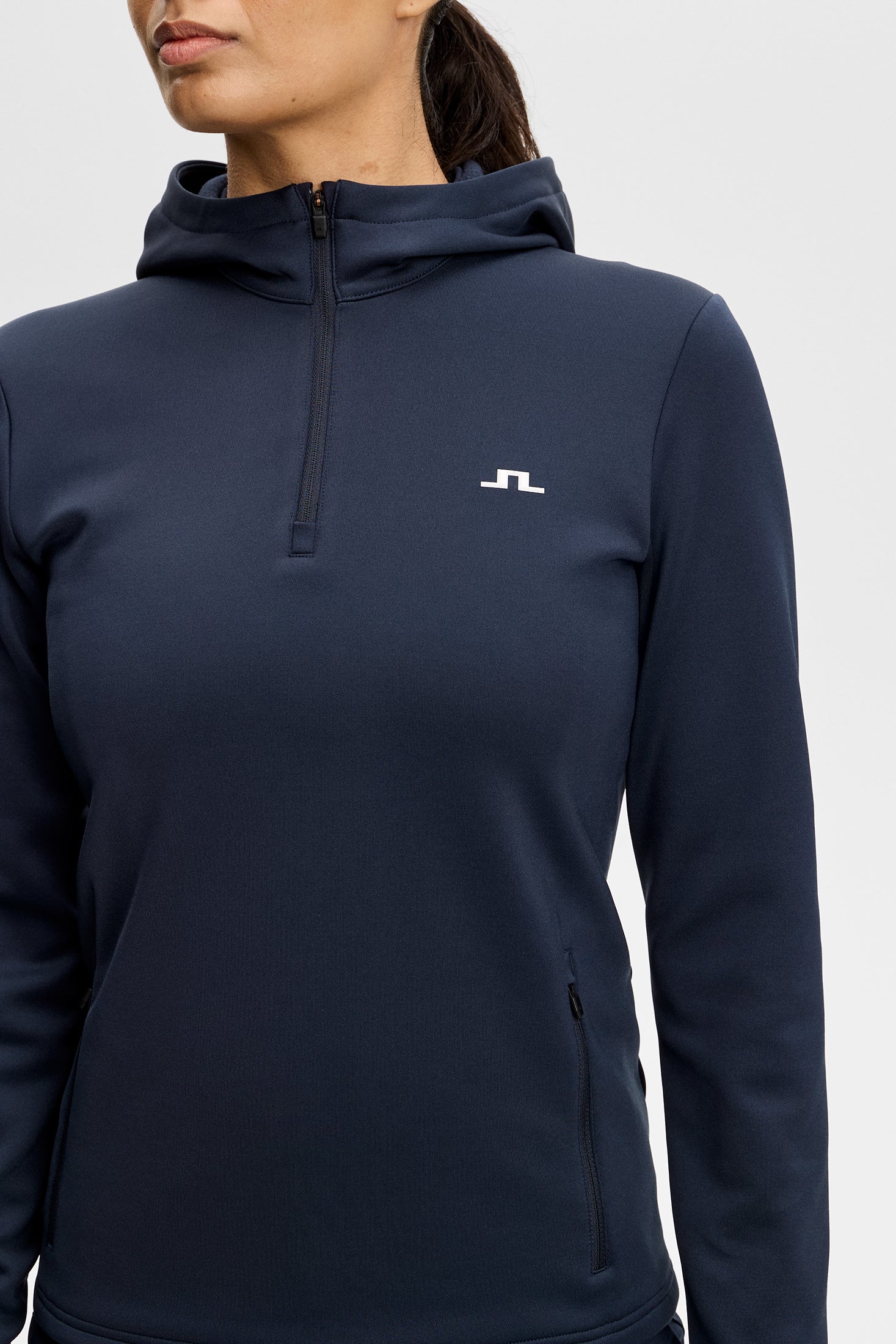 Aerielle Quarter Zip Hood / JL Navy | J.Lindeberg Official