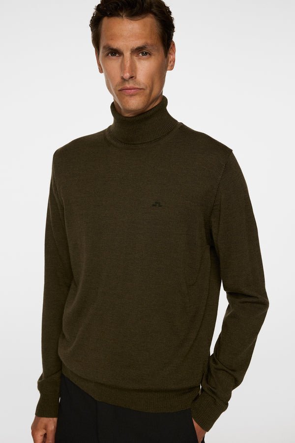 Kaden Merino Turtle Neck / Forest Green Melange