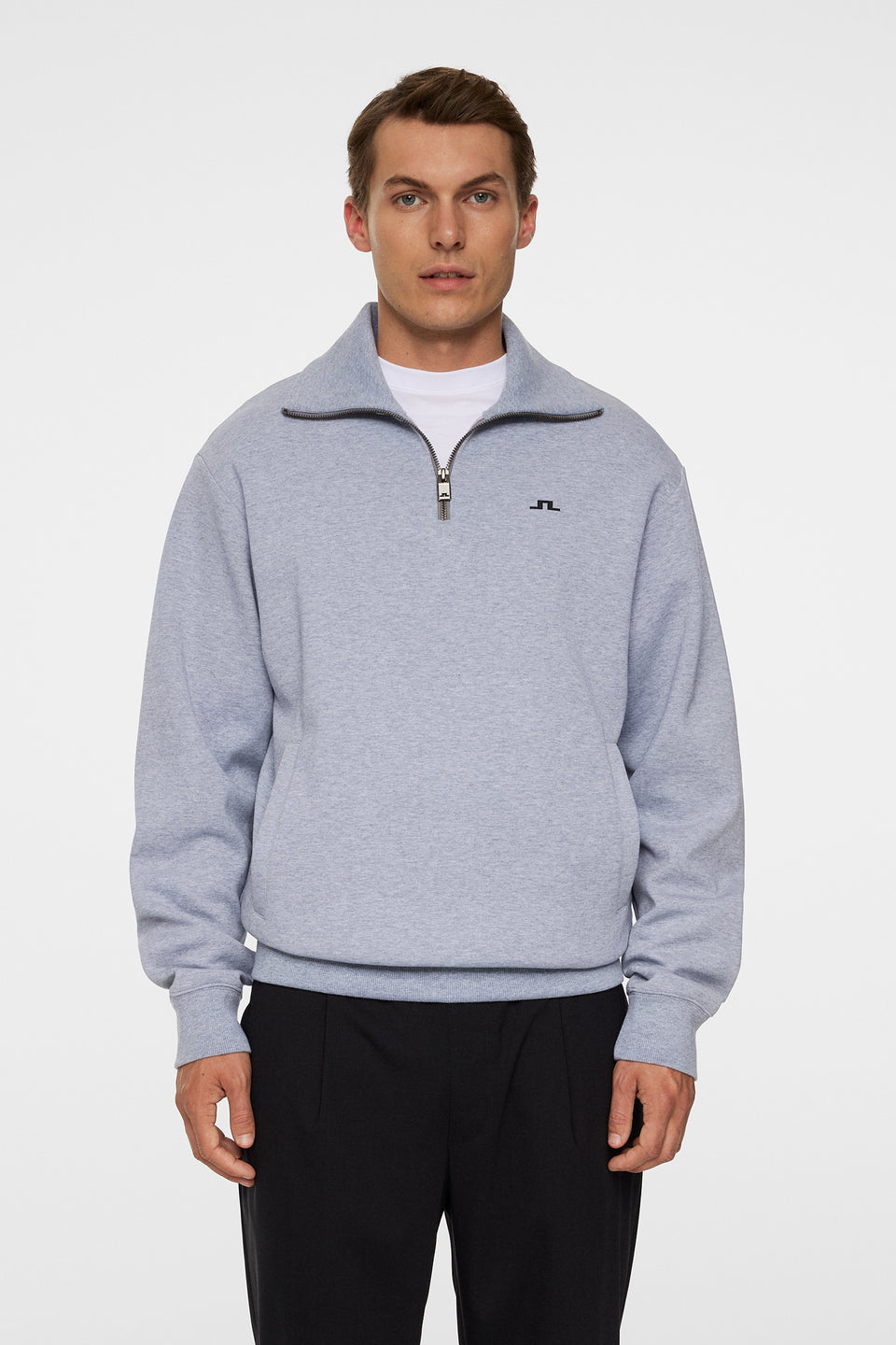 Callan quarter zip / Medium Grey Melange