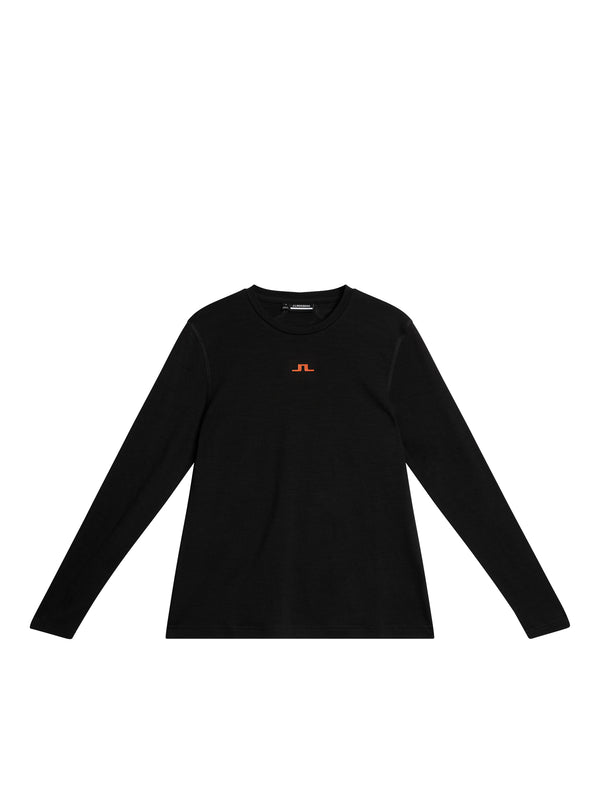Shauna Wool LS T-shirt / Black
