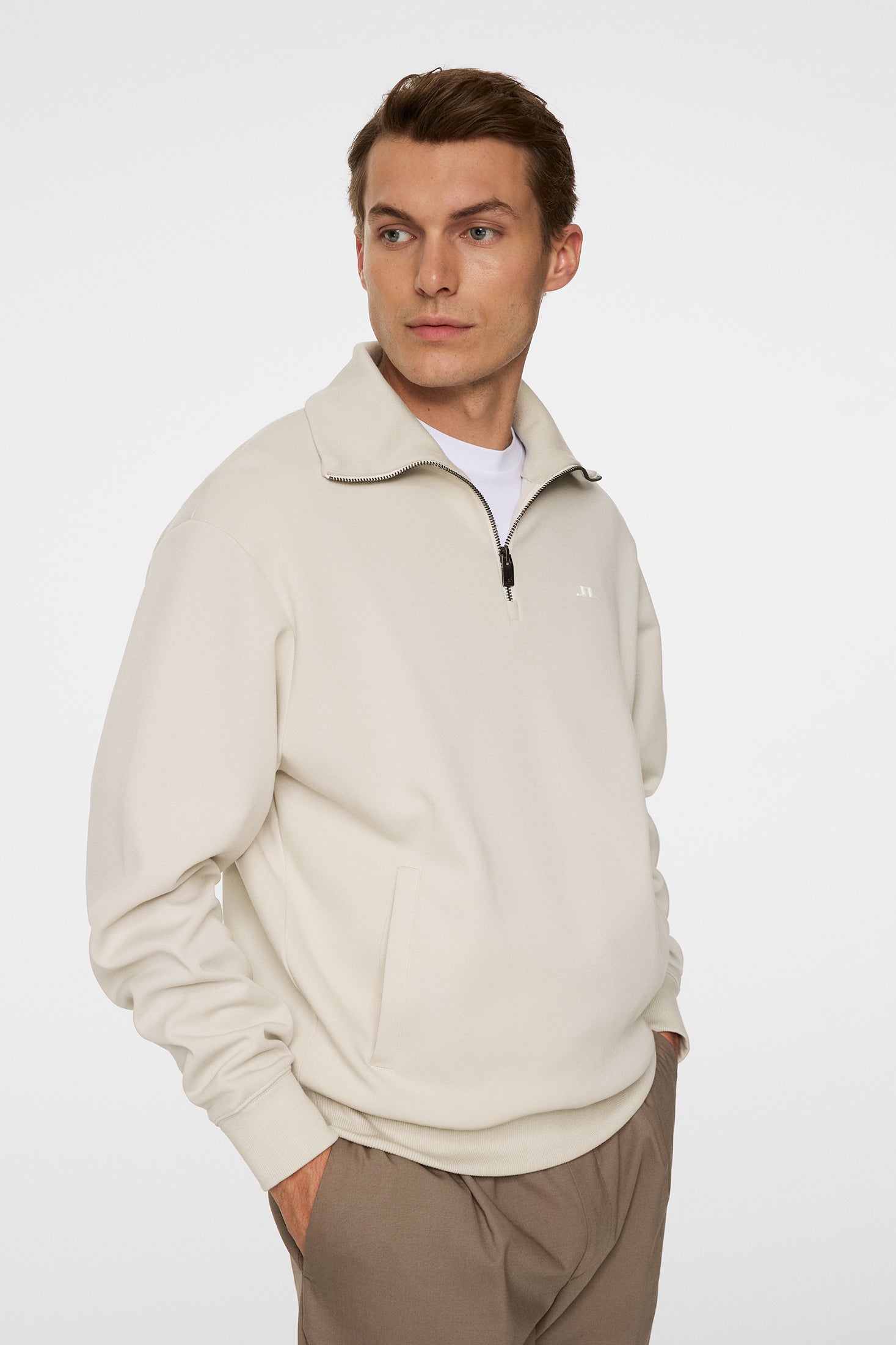 Callan quarter zip / Moonbeam – J.Lindeberg