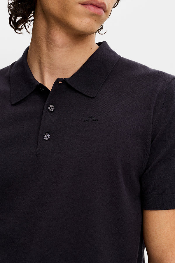 Ridge Knitted Polo / JL Navy