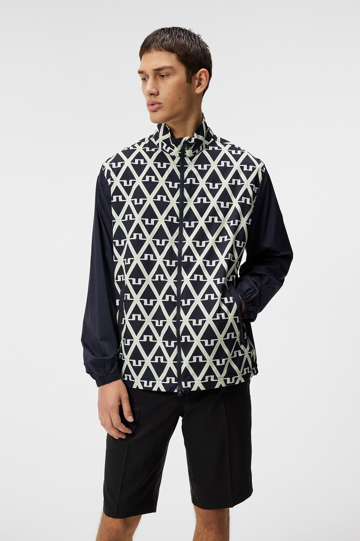 Lear printed Wind jacket / Geo JL Navy