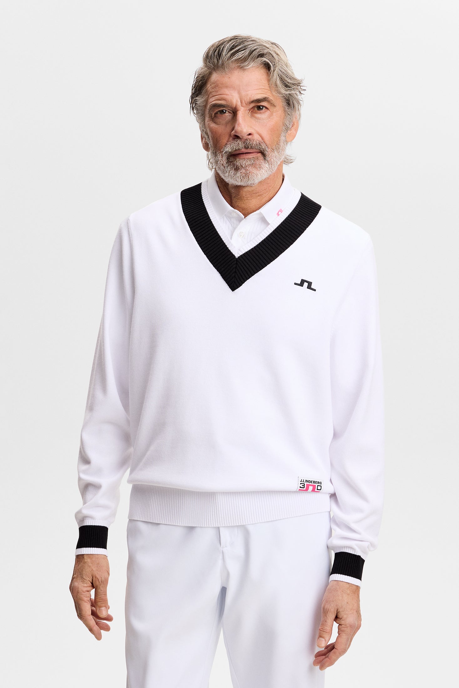 30Y Nikolas Knit Sweater / White – J.Lindeberg EU