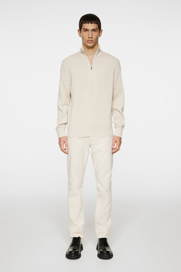 Alex Half Zip Knitted Sweater / Moonbeam