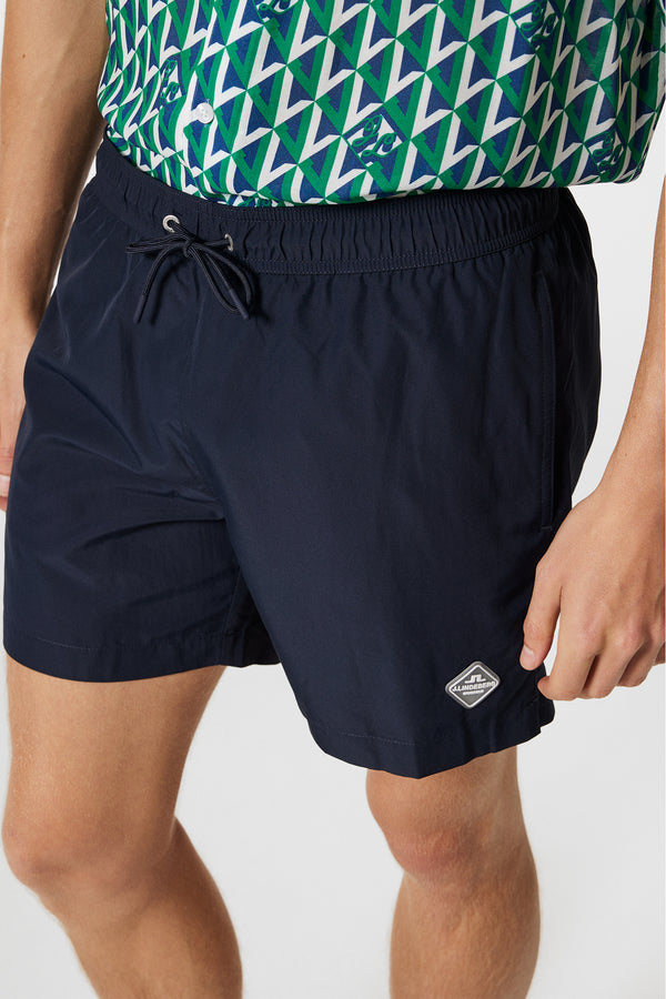Banks Solid Swim Trunks / JL Navy