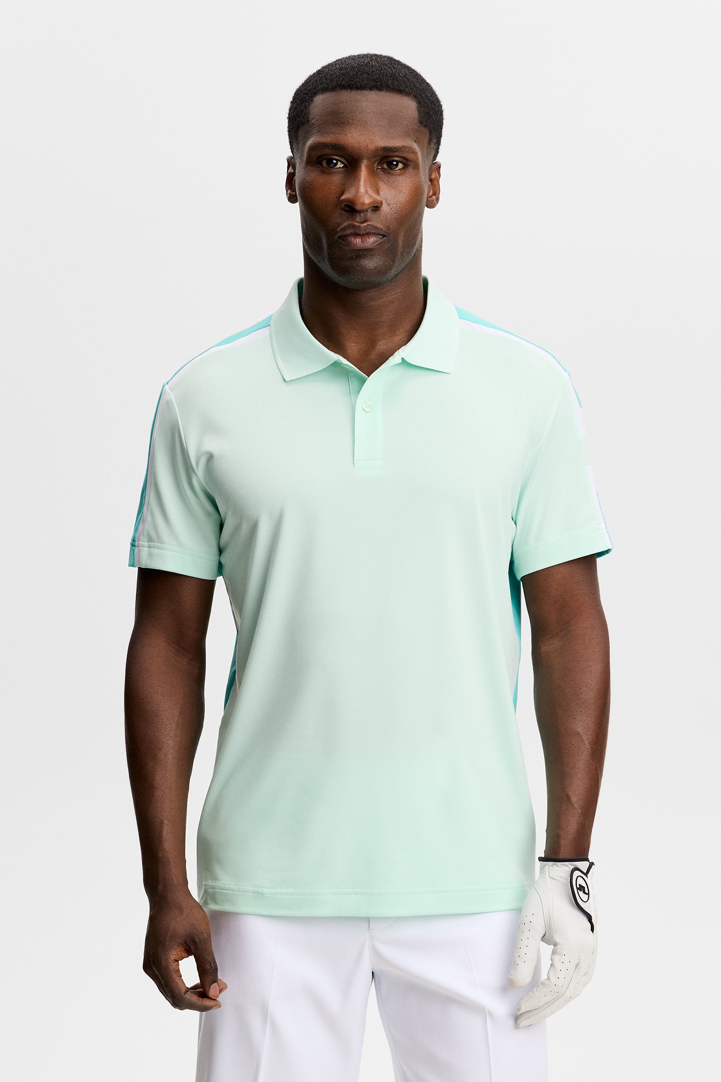 AGATTO Bi-Color Panel POLO GREEN×WHITE Viggo Polo / Bay | J.Lindeberg Official