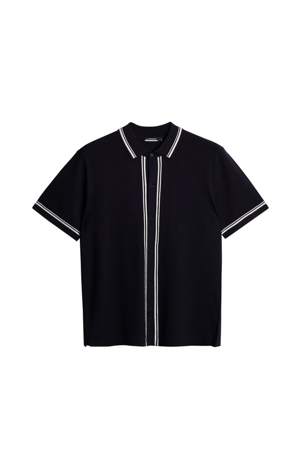 Nicolai Knitted Polo Shirt / JL Navy