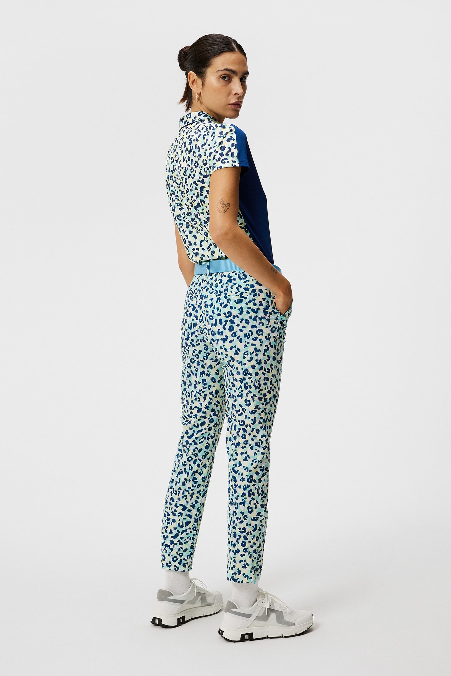 Pia Print Pant / Leopard Aruba Blue