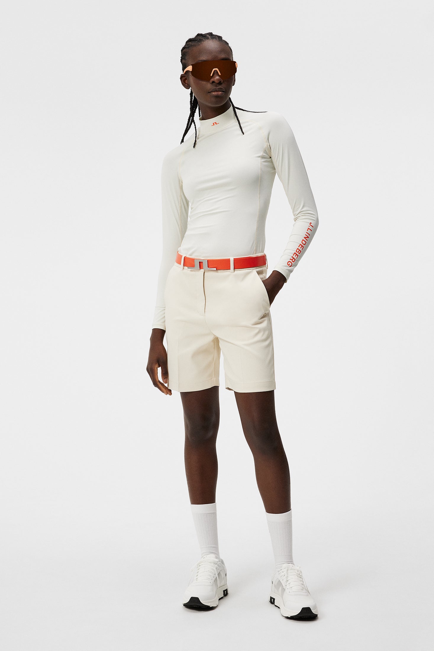 Gwen Long Shorts / Almond Milk | J.Lindeberg Official