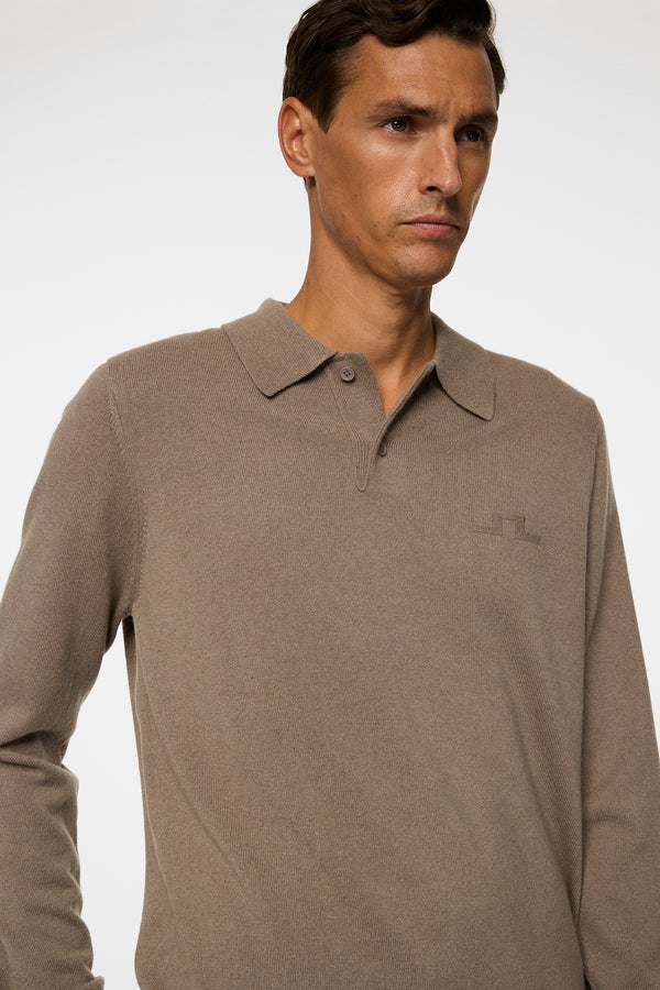 Edgar Knitted Wool Polo / Brindle