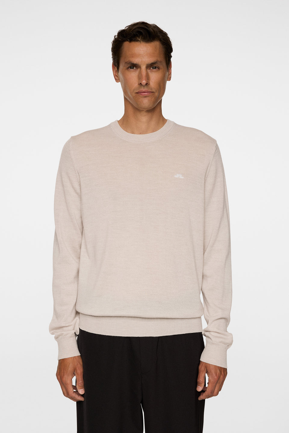 Keane Merino Crew Neck / Moonbeam Melange