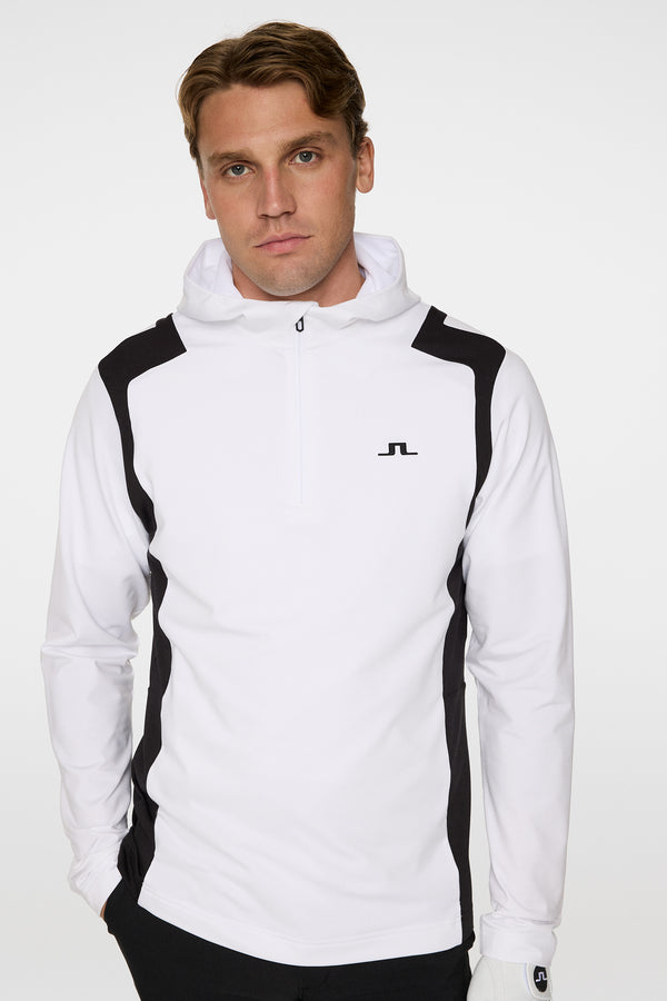 Lukas Quarter Zip Hood / White