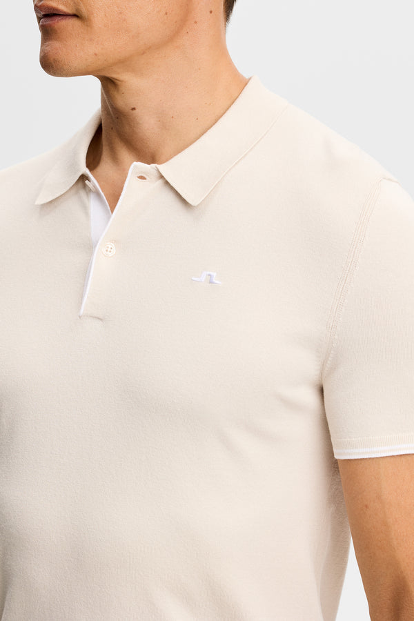 Matheo Knit Golf Polo / Moonbeam
