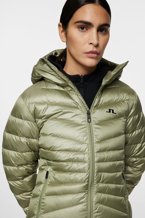 Lara Light Down Hood / Oil Green