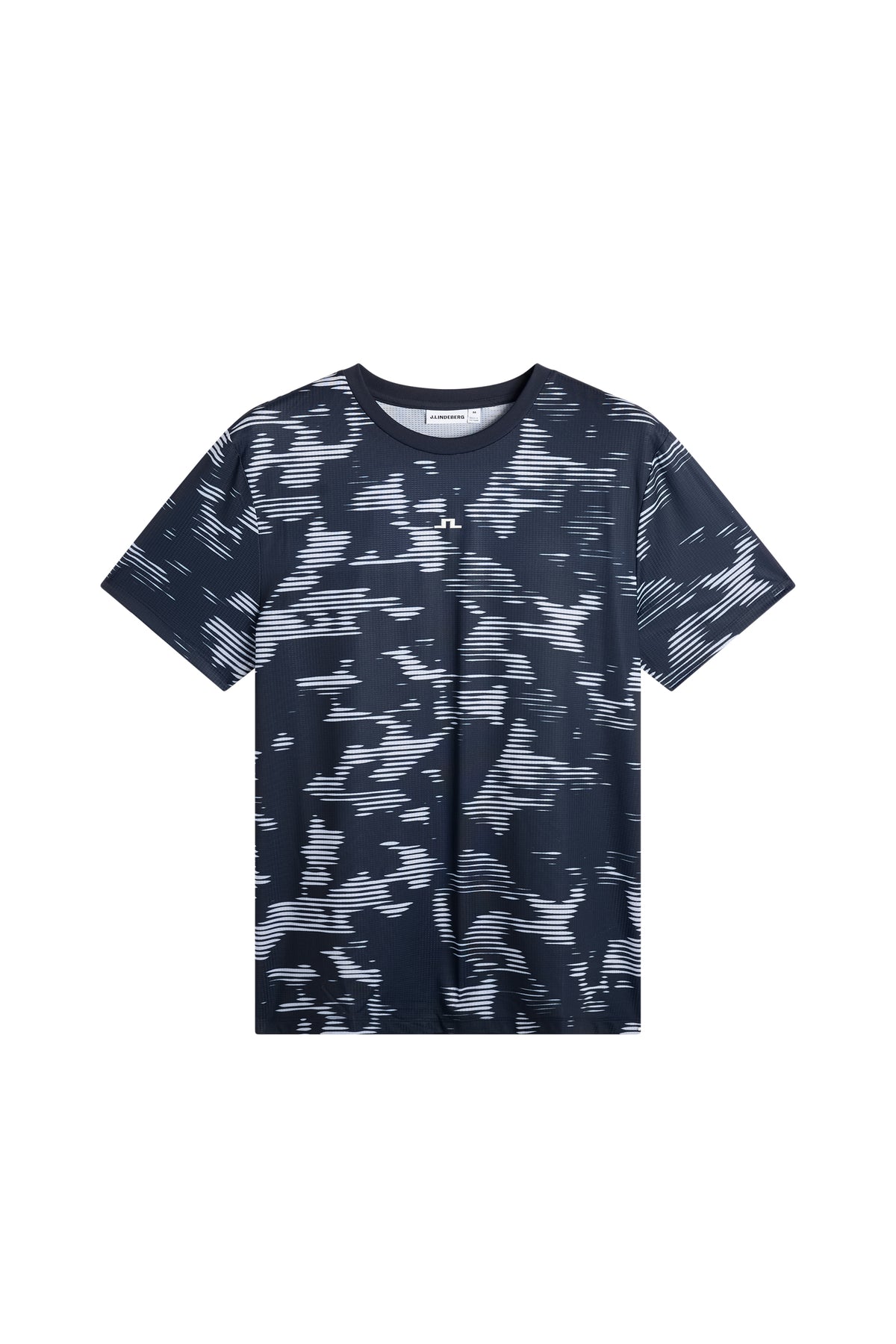 Vooraanzicht: Josip Printed T-shirt in Clay Purple Heather met all-over print, korte mouwen en Bridge-logo op de borst.