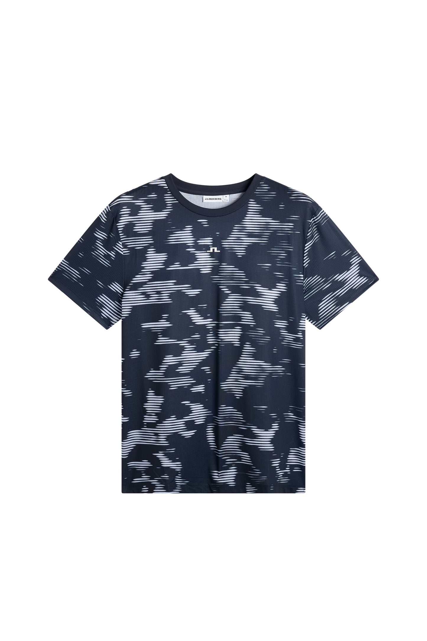 Vooraanzicht: Josip Printed T-shirt in Clay Purple Heather met all-over print, korte mouwen en Bridge-logo op de borst.