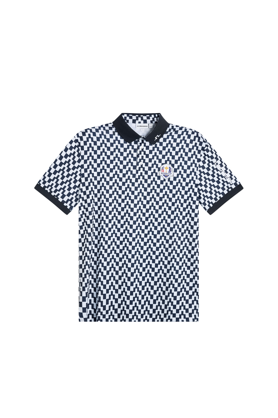 Tour Tech Polo Print / Bridge Stack White Navy M
