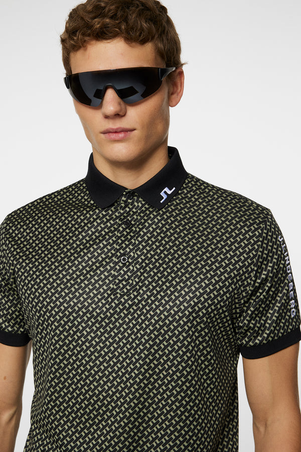 Tour Tech Print Polo / Tour Geo Olive S