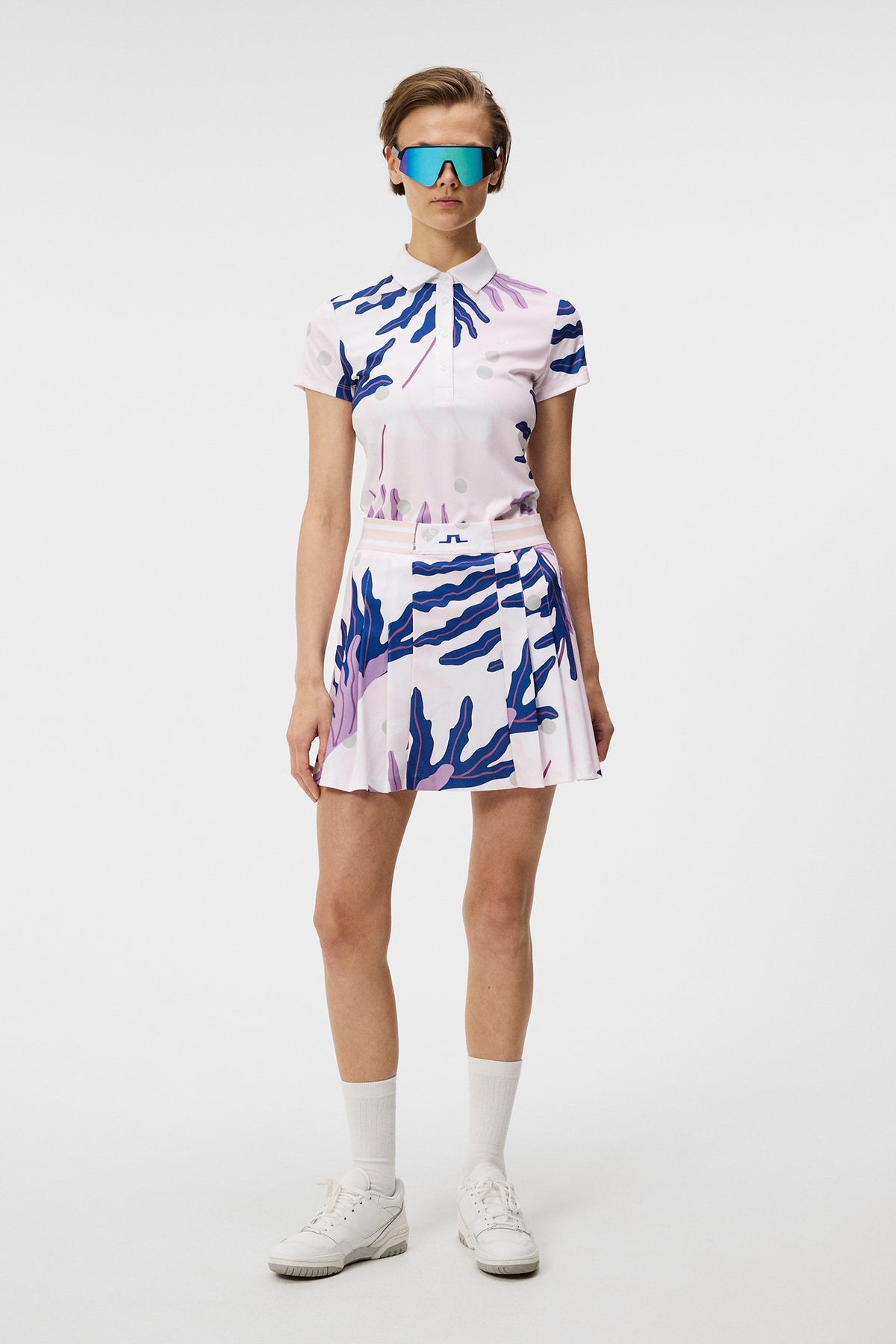 Jada Print Polo / Paradise Monstera Pink