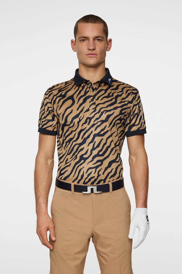 Tour Tech Print Polo / Tour Tiger Brown M