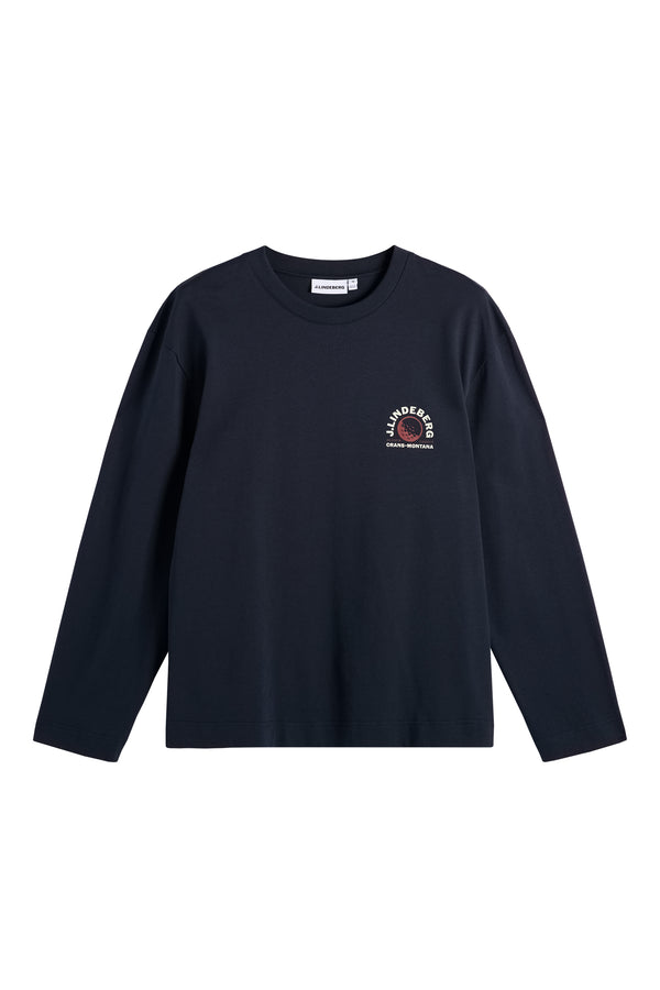 Walsh LS Print T-shirt / JL Navy