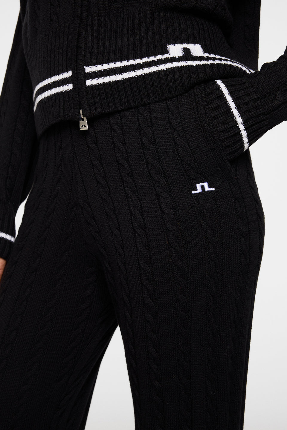 Kiana Cable Knit Wool Pant / Black