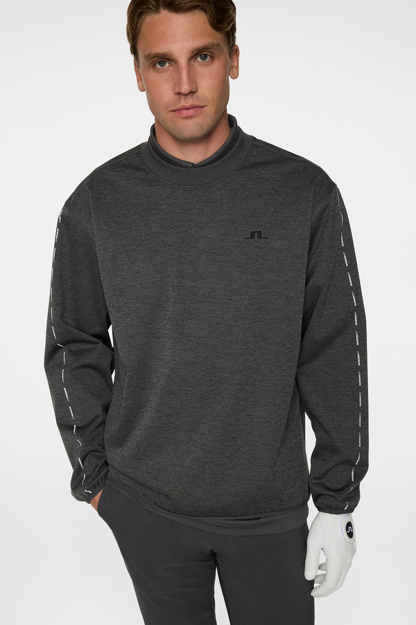 Jose Windblock Crew Neck / Asphalt and Black Melange