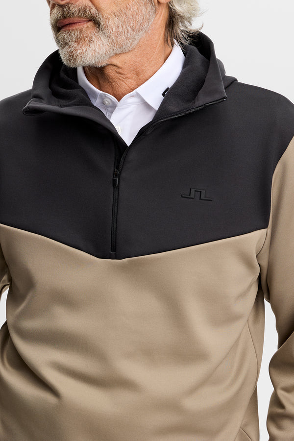 Maclean Quarter Zip Hood / Brindle