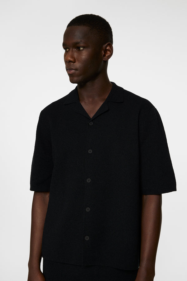 Sal Knitted Boucle Shirt / Black