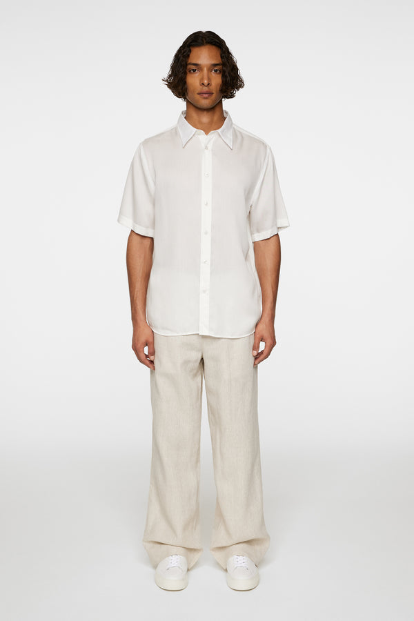 Reg SS Light Tencel Shirt / Cloud White