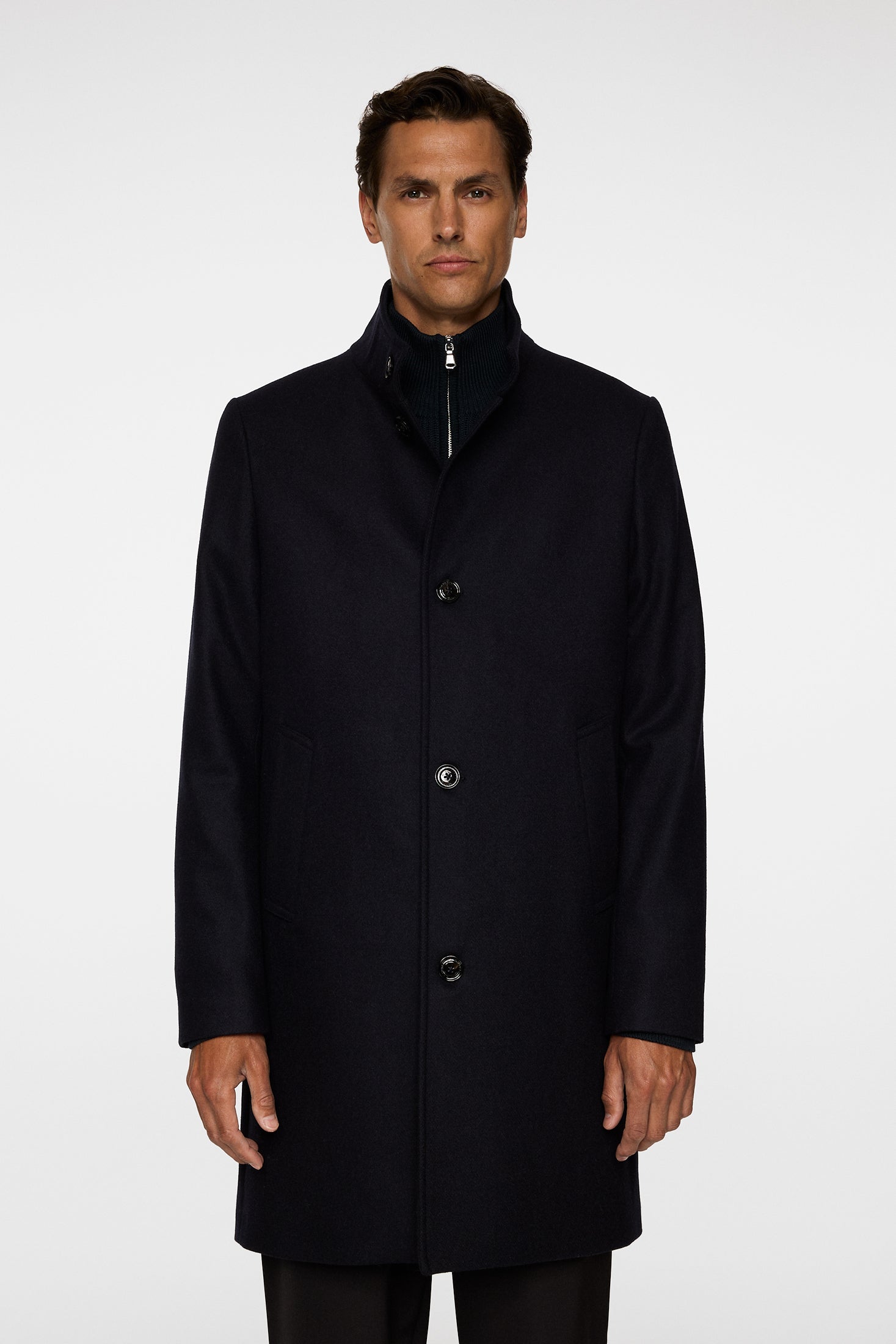 [Ⓜ︎asako様]OVERCOAT Melton Notch Coat NAVY Ⓜ︎asako様]OVERCOAT Melton Notch Coat NAVY Navy Melton