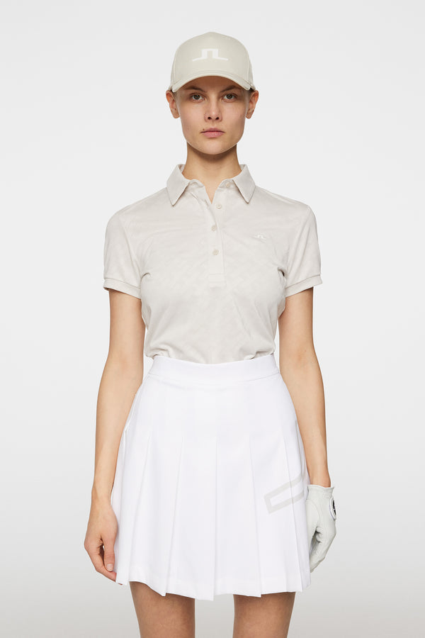 Alaya Jacquard Polo / Moonbeam