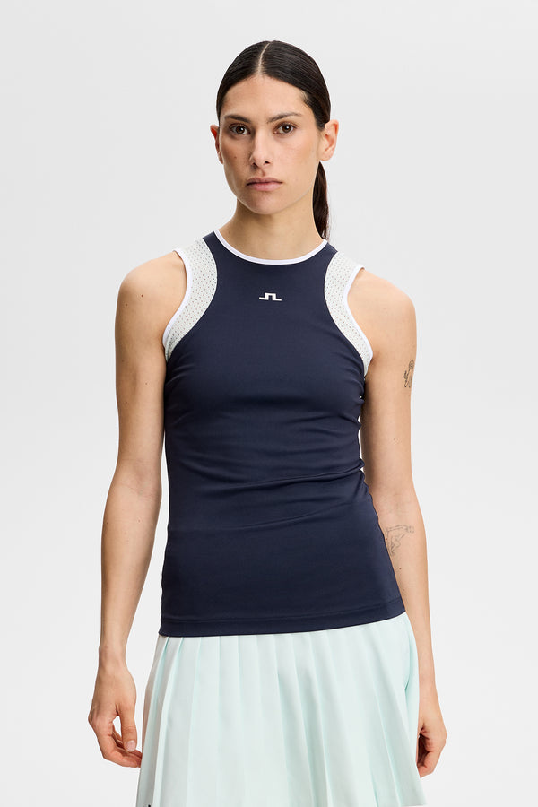 Nora Sleeveless Top / JL Navy