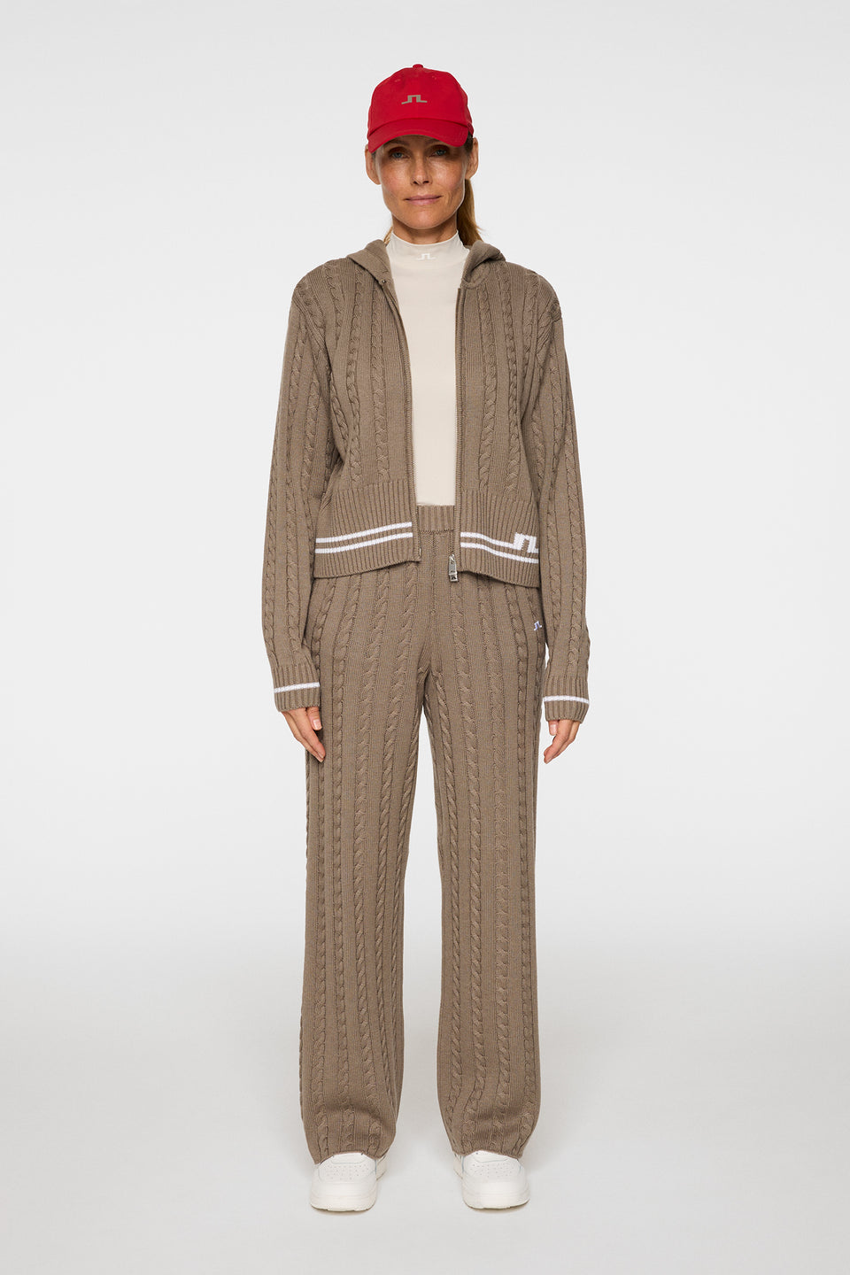 Kiana Cable Knit Wool Pant / Brindle