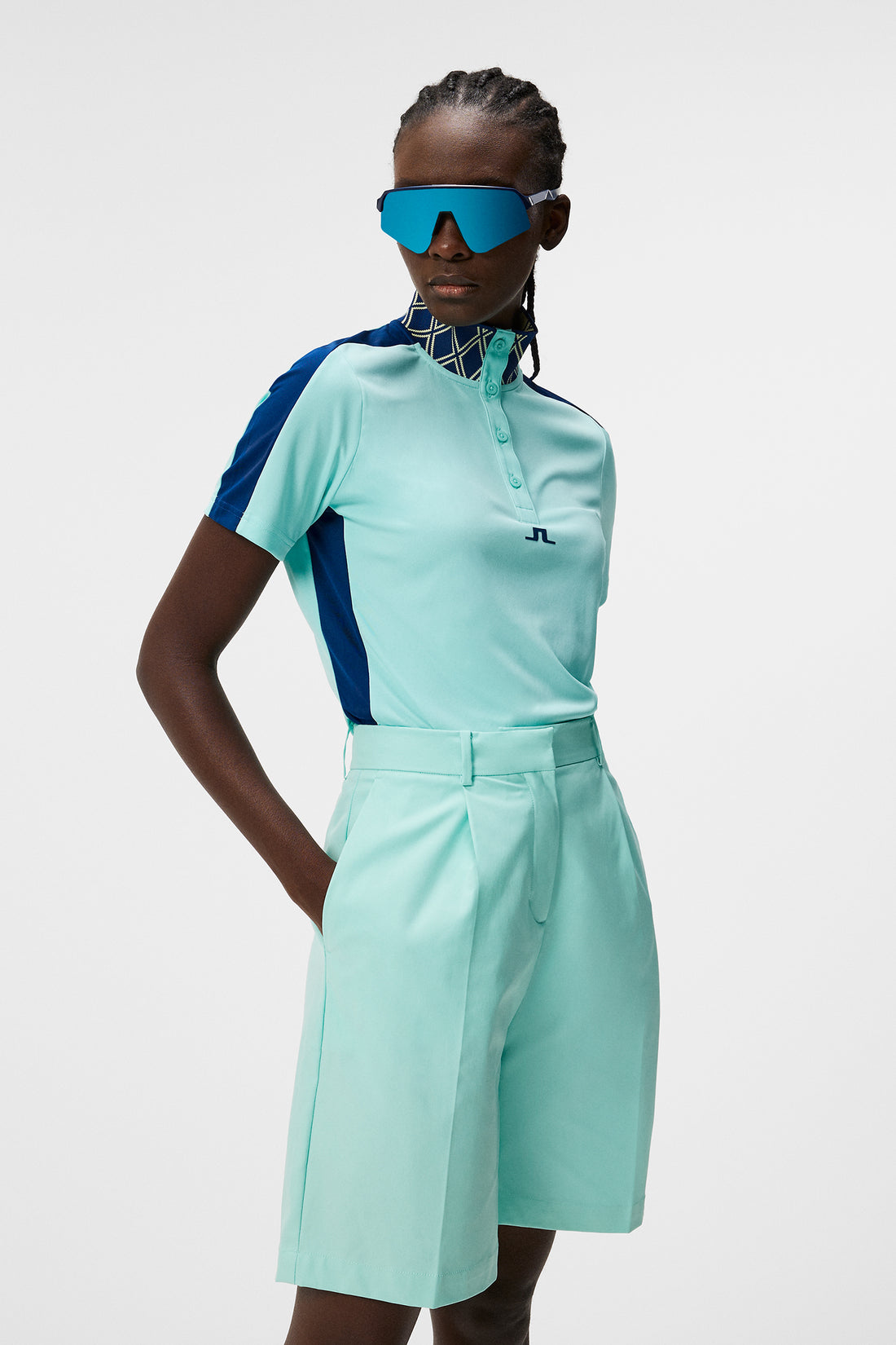 Pro Performance Polo - Aruba Stripe Blue