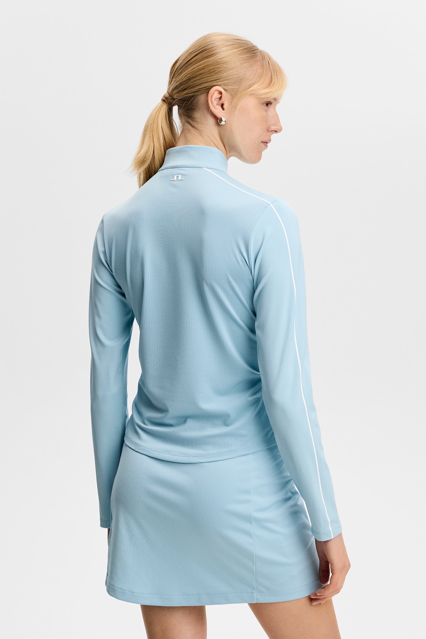 Adiola Quarter Zip Mid Layer / Forget-Me-Not | J.Lindeberg Official