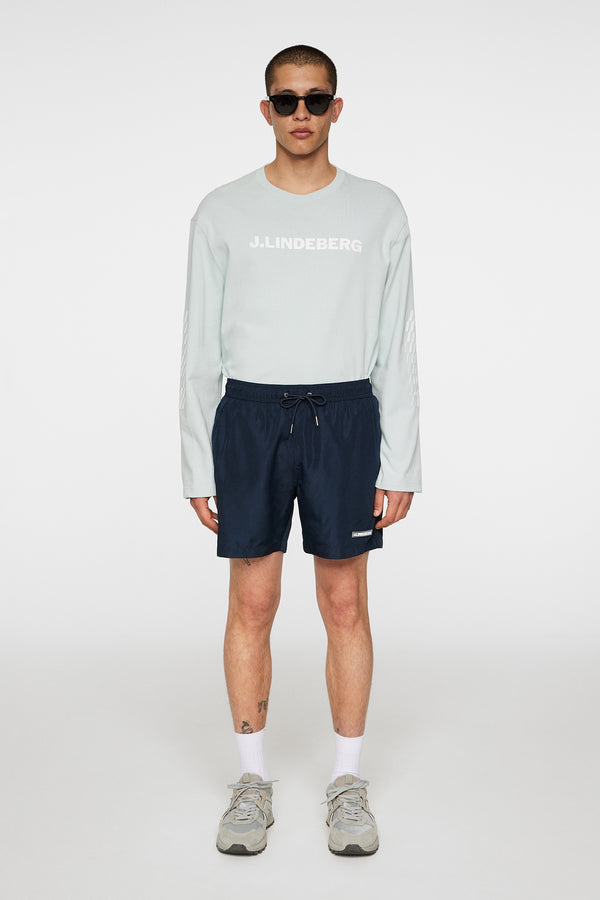 Banks Solid Swim Trunks / JL Navy