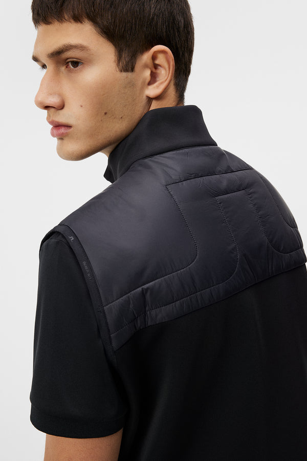 Martino Quilt Hybrid Vest / Black