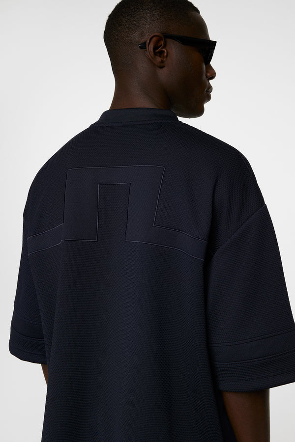 Milos Jersey Mesh Tee / JL Navy